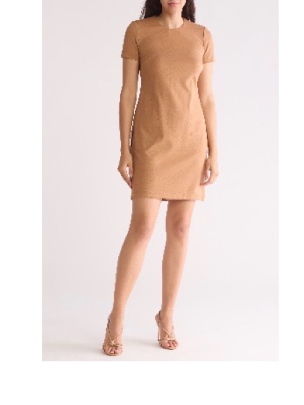 Calvin Klein Camel Short-Sleeve T shirt dress